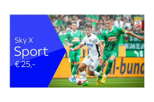 Stream dir jetzt Sky X Sport um nur € 25 mtl. statt € 35,99 mtl. - selbstverständlich monatlich kündbar. TIPP: Alle Filme & Serien jetzt zusätzlich 1 Jahr GRATIS!